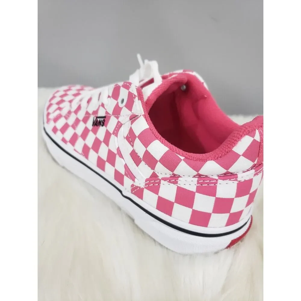 NEW YOUTH GIRL Vans Seldan Checkerboard Honeysuckle Pink Sneaker Shoe Skateboard